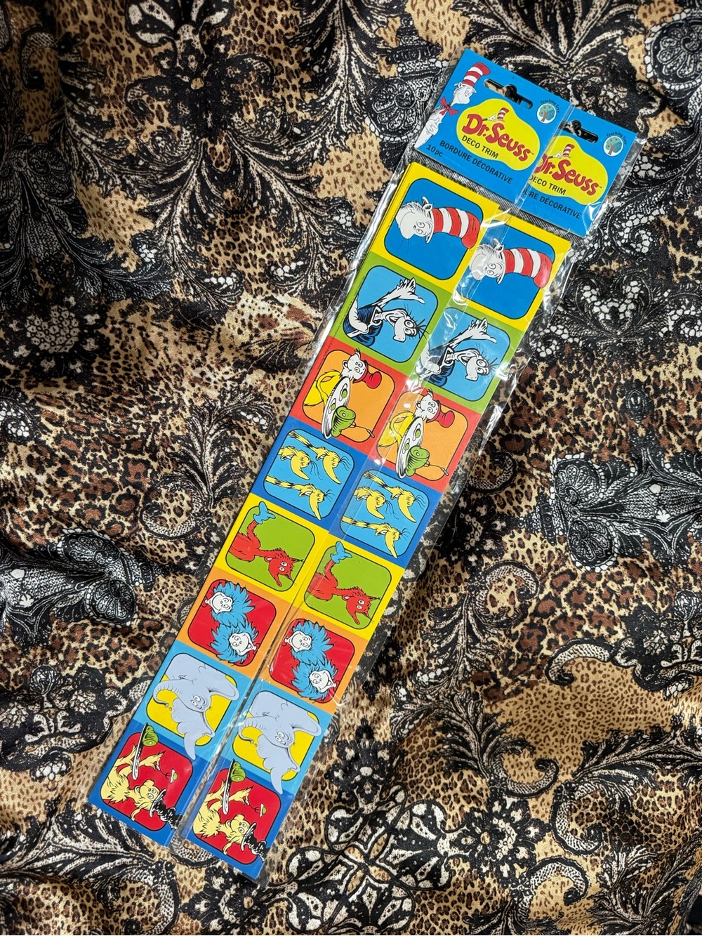 Dr. Seuss Colorful Decor trim set of 2